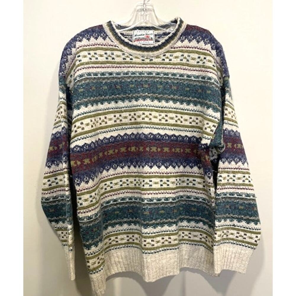 Mountain Valley Fryday Team Wool/Alpaca/Silk Blend Sweater L Vintage